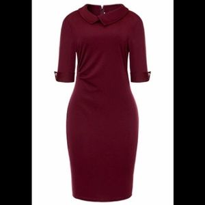 Classic collared midi dress